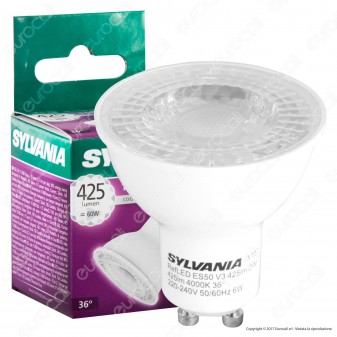 Sylvania RefLED Lampadina LED GU10 6W Faretto Spotlight 36° Dimmerabile