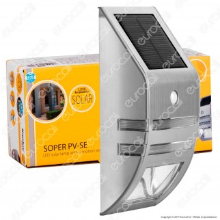 Kanlux Soper PV-SE Lampada LED da Muro 0,16W con Pannello Solare e