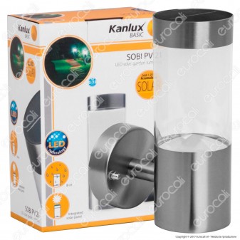 Kanlux Sobi PV Lampada LED da Muro 0,15W con Pannello Solare