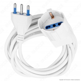 Wiva Cavo Prolunga Spina Italiana 16A Presa Multistandard 3 metri