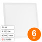 V-Tac VT-6235 6 Pannelli LED Quadrati 36W IP65 da Incasso con Driver Integrato - SKU 23456 / 23455