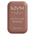 NYX Professional Makeup Buttermelt Bronzer in Polvere con Burro di Mango Mandorle e Karité 04 Butta Biscuit - Cofanetto da 5g