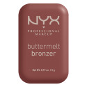 NYX Professional Makeup Buttermelt Bronzer in Polvere con Burro di Mango Mandorle e Karité 07 Butta Dayz - Cofanetto da 5g