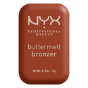 NYX Professional Makeup Buttermelt Bronzer in Polvere con Burro di Mango Mandorle e Karité 7.5 Butta Match - Cofanetto da 5g