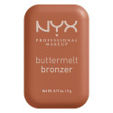 NYX Professional Makeup Buttermelt Bronzer in Polvere con Burro di Mango Mandorle e Karité 2.5 Butta Ballin - Cofanetto da 5g