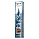 NYX Professional Makeup Epic Ink Liner Glitz Eyeliner Liquido in Penna Waterproof con Punta Flessibile 05 Dazzle Denim