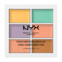 NYX Professional Makeup Palette Colour Correcting 6 Tonalità Correttori per Occhiaie Macchie Imperfezioni Copertura Modulabile