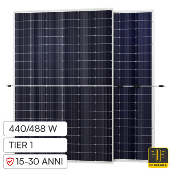 Pannelli Fotovoltaici 440W STC 488W BNPI TOPCon IP68 V-Tac Austa Osda