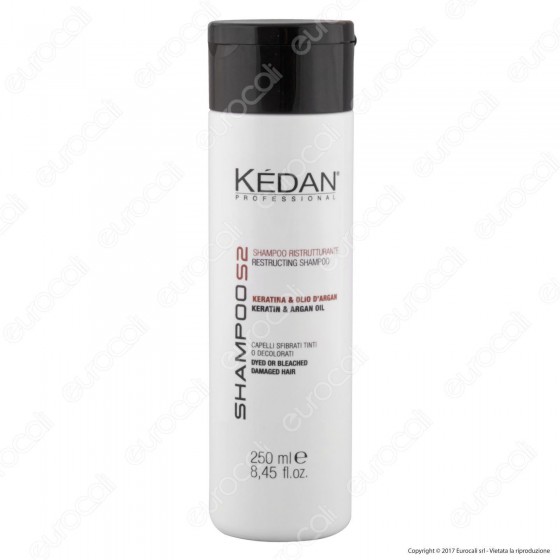Kédan Professional Shampoo Ristrutturante con Keratina e Olio d'Argan - Flacone da 250ml