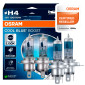 Osram Cool Blue Boost H4 12V 100/90W per Fari Auto Luce Bianca Fredda - 2 Lampadine