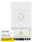 V-Tac Deye Inverter Fotovoltaico Monofase Ibrido On-Grid / Off-Grid 3,6kW Display LCD Touch CEI 0-21 - SKU 11725