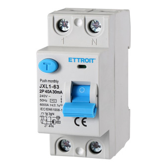 ETTROIT Interruttore Differenziale Puro 2P 40A 30mA 220V-6KA - Mod. JX324061