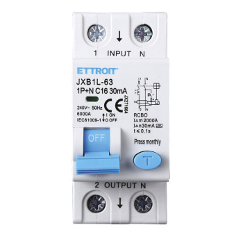 ETTROIT Magnetotermico Differenziale 1P+N 16A 30mA 220V-6KA CLASSE A - Mod. JX271664