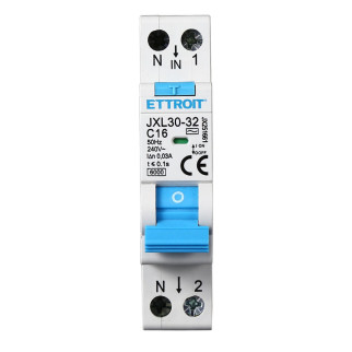 ETTROIT Magnetotermico Differenziale 1P+N 16A 30mA 220V-6KA - Mod. JX251661