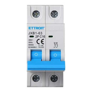 ETTROIT Interruttore Magnetotermico 2P 16A 220V 6KA - Mod. JX121660