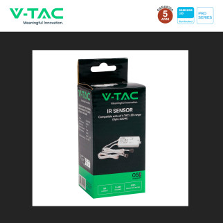 V-Tac VT-81012 Sensore di Movimento a Infrarossi Max 200W IP20 V-Tac VT-81012 Sensore di Movimento a Infrarossi Max 200W IP20