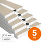 5 Profili in Alluminio Integrati nel Cartongesso per Strisce LED a Scomparsa con Copertura Opaca 2 metri - art. 3016-5