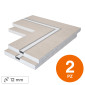 2 Profili a L in Alluminio Integrato nel Cartongesso per Strisce LED a Scomparsa Angolo 45° Copertura Opaca - art. 3019