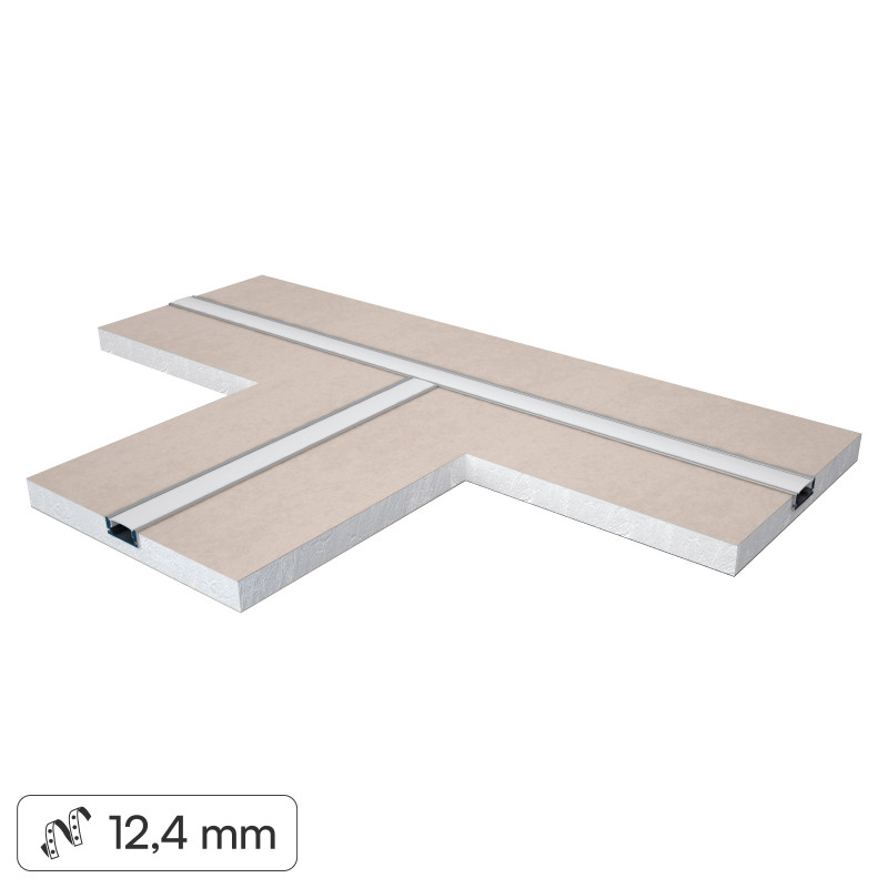 Profilo a T in Alluminio Integrato per Strisce LED SD Profilo a T in Alluminio Integrato per Strisce LED SD