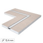 SD Soluzioni &amp; Design Profilo a L in Alluminio Integrato nel Cartongesso per Strisce LED a Scomparsa - mod. SD290.L