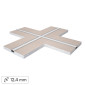 SD Soluzioni &amp; Design Profilo a X in Alluminio Integrato nel Cartongesso per Strisce LED a Scomparsa - mod. SD290.X