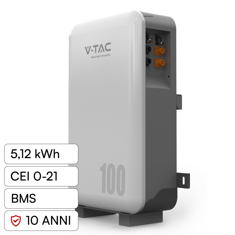 VT-48100 Batteria LiFePO4 5.12KWh IP65 Fotovoltaico V-Tac