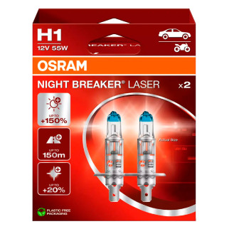 Lampadine Night Breaker Laser H1 per Fari Auto Osram Lampadine Night Breaker Laser H1 per Fari Auto Osram