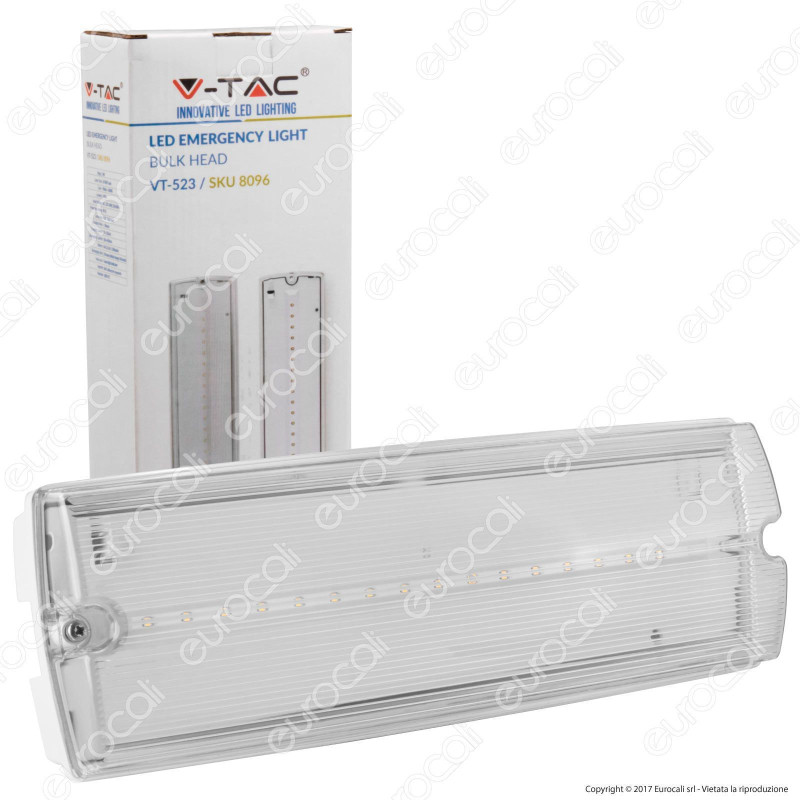 V-Tac VT-523 Lampada LED 140lm d'Emergenza Anti Black Out Grado