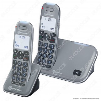 Amplicomms PowerTel 1702 Set 2 Telefoni Cordless per Portatori di
