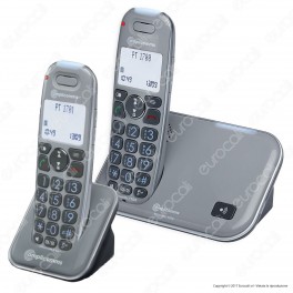 Amplicomms PowerTel 1702 Set 2 Telefoni Cordless per Portatori di