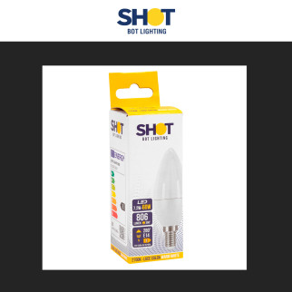 Bot Lighting Shot Lampadina LED E27 7,2W Candela C38 SMD