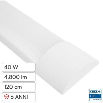Tubo LED Prismatico 40W 120cm SMD Chip CREE V-Tac