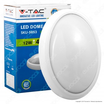 V-Tac VT-8016 Plafoniera LED 12W Forma Ovale Colore Bianco - SKU 5054