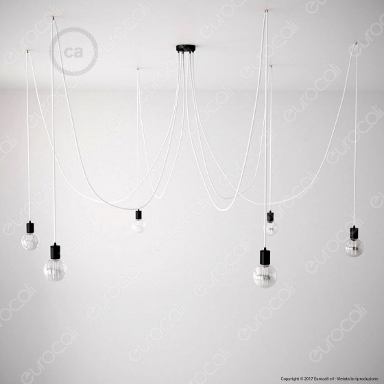 Creative Cables Spider Sospensione Multipla a 5-6-7 Cadute Metallo Creative Cables Spider Sospensione Multipla a 5-6-7 Cadute Metallo