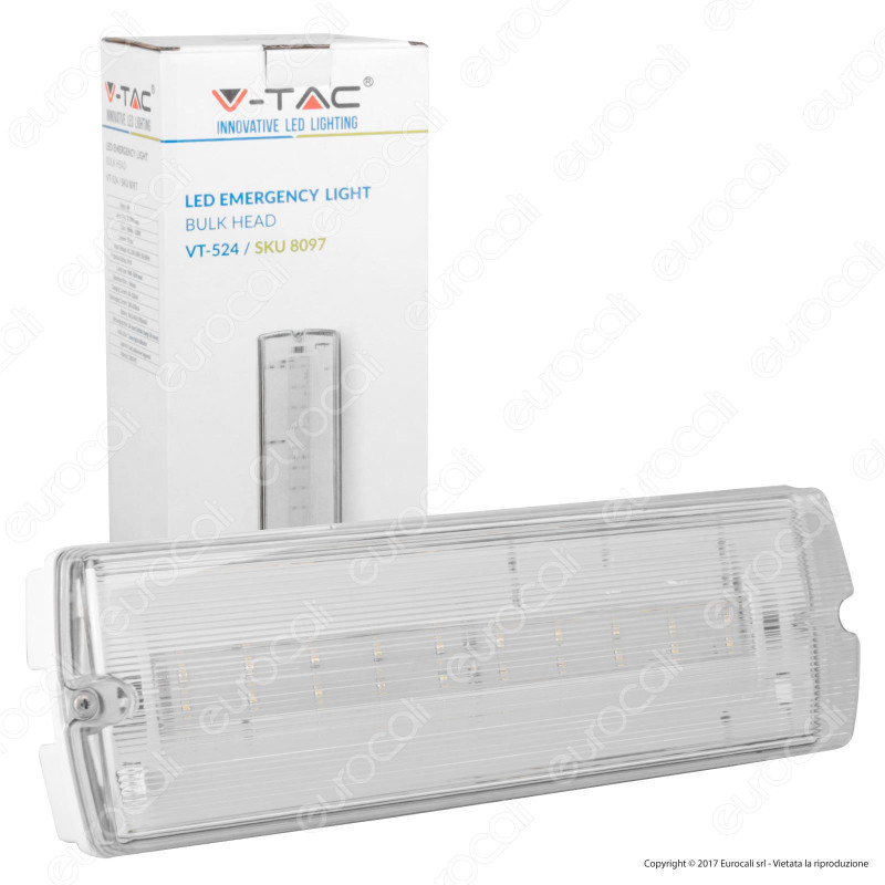 V-Tac VT-524 Lampada LED 190lm d'Emergenza Anti Black Out Grado