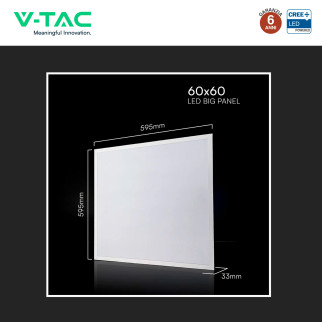 10 Pannelli LED Quadrati 36W SMD CREE con Driver LiFud V-Tac Pro