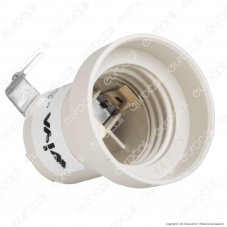 Wiva Portalampada E27 250V 4A in LCP con Squadretta - Colore Bianco -