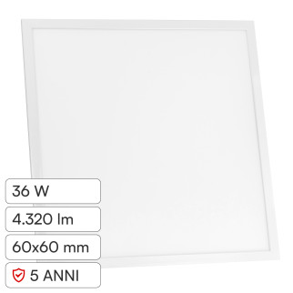 V-Tac VT-6235 6 Pannelli LED Quadrati 36W IP65 da Incasso