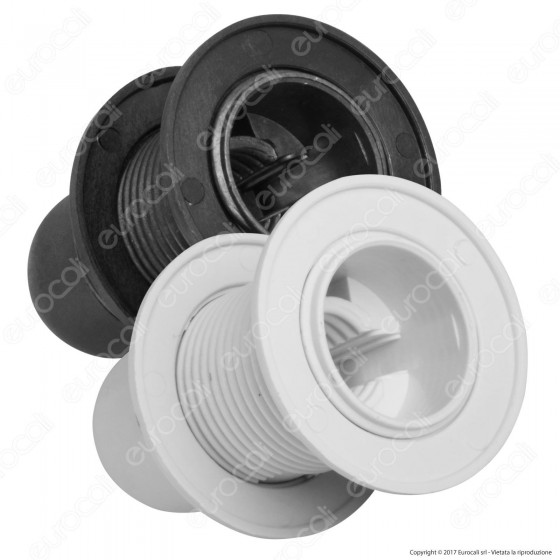 Wiva Portalampada Filettato E14 250V 2A in LCP con 2 Ghiere - Colore Wiva Portalampada Filettato E14 250V 2A in LCP con 2 Ghiere - Colore
