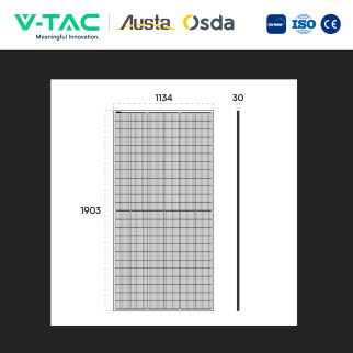 Pannelli Fotovoltaici 480W TIER 1 TOPCon IP68 V-Tac Austa Osda