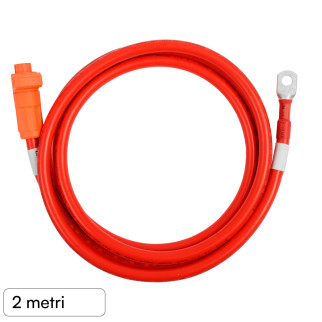 Cavo di Potenza Positivo Colore Rosso 2m per Accumulatori