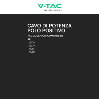 Cavo di Potenza Positivo Colore Rosso 2m per Accumulatori