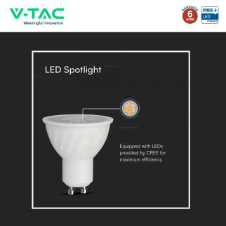 Faretto LED GU10 6W PAR16 SMD Chip CREE V-Tac