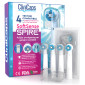 CliniCaps SoftSense Spire Testine Spazzolino Elettrico Setole Morbide Avvolgenti Compatibili Oral-B - Confezione da 4 Testine