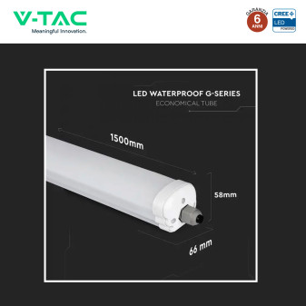Plafoniera Tubo LED Linkabile 48W 150cm SMD CREE IP65