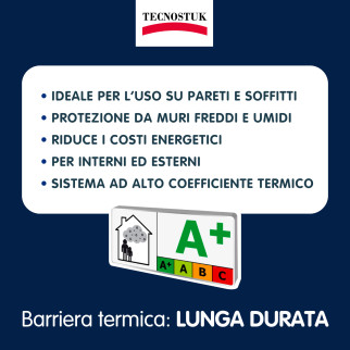 Tecnostuk Freddo Stop Rivestimento Termoisolante Interni/Esterni Tecnostuk Freddo Stop Rivestimento Termoisolante Interni/Esterni