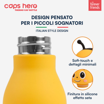 CapsHero Borraccia Termica Bambini Senza BPA 520ml Ape Bee Bea