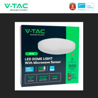Plafoniera LED 18W SMD Samsung IP44 con Sensore V-Tac Pro Plafoniera LED 18W SMD Samsung IP44 con Sensore V-Tac Pro