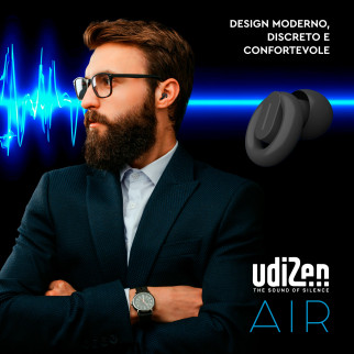UdiZen Air Tappi per Orecchie Antirumore Insonorizzanti -23dB