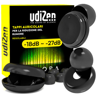 UdiZen Aurora Tappi per Orecchie Antirumore Regolabili -18dB ~ -27dB